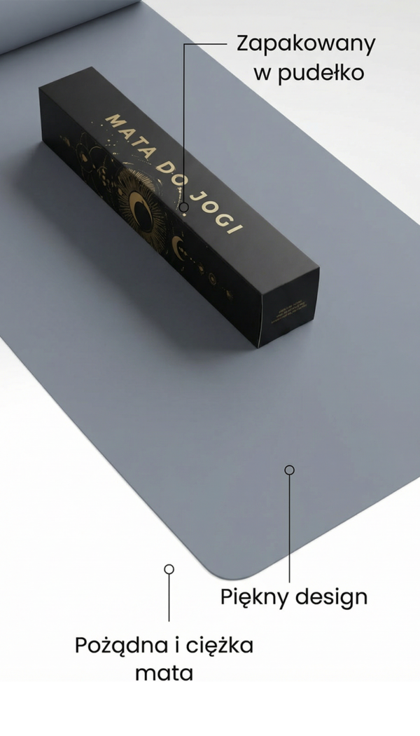 mata do jogi fit.me Balance Grey szara z opakowaniem