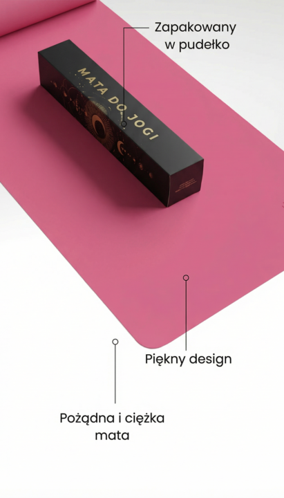 mata do jogi fit.me Balance Pink różowa z opakowaniem