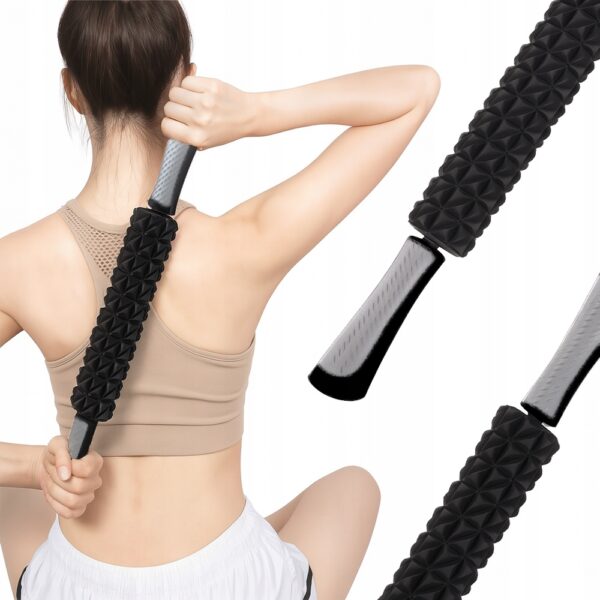 Roller z wypustkami z uchwytami czarny fit.me