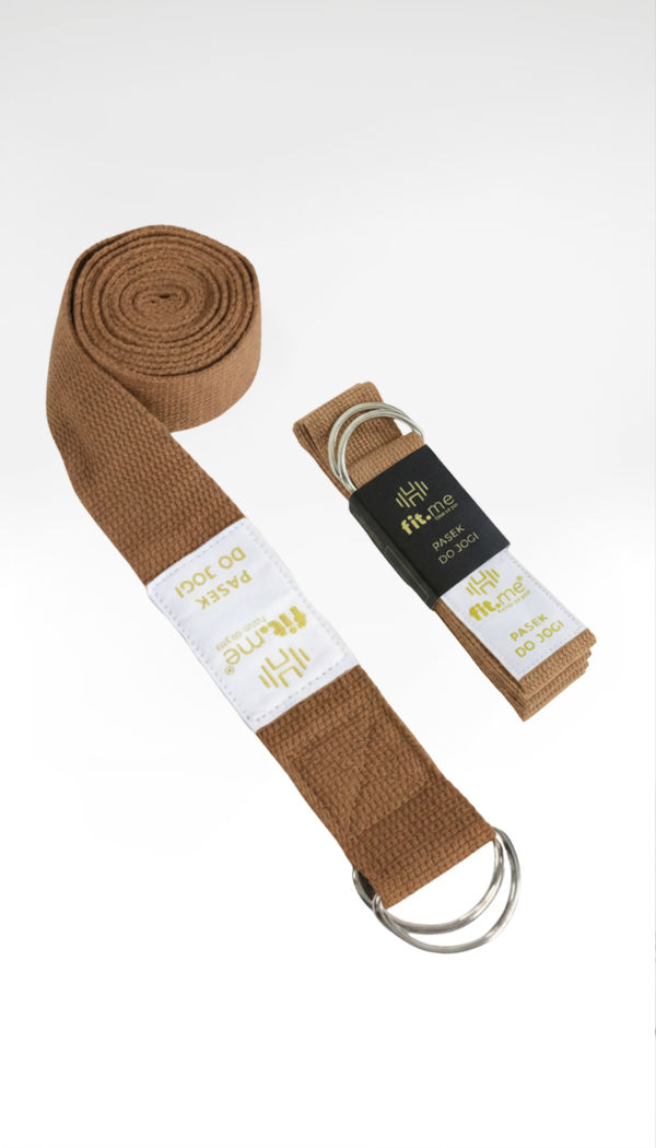 brązowy pasek do jogi fit.me Balance Brown 180 cm