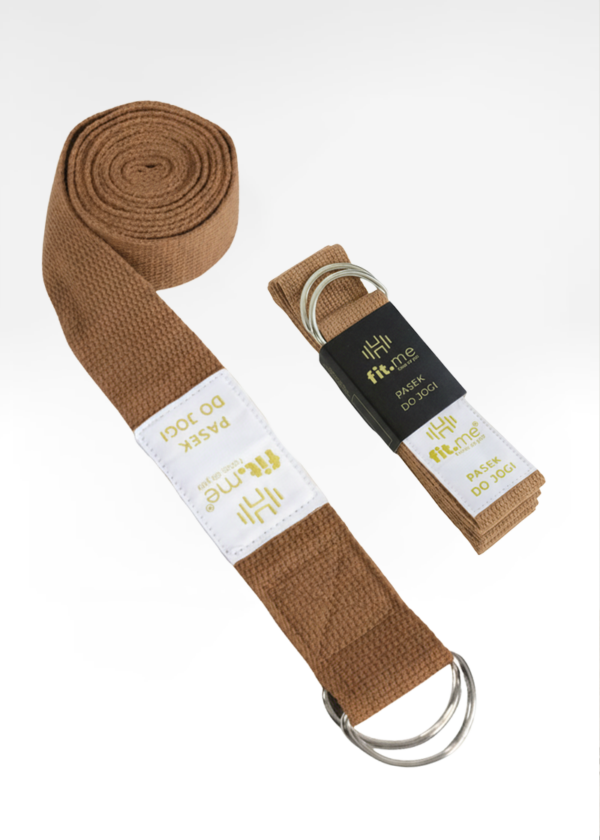 brązowy pasek do jogi fit.me Balance Brown 180 cm