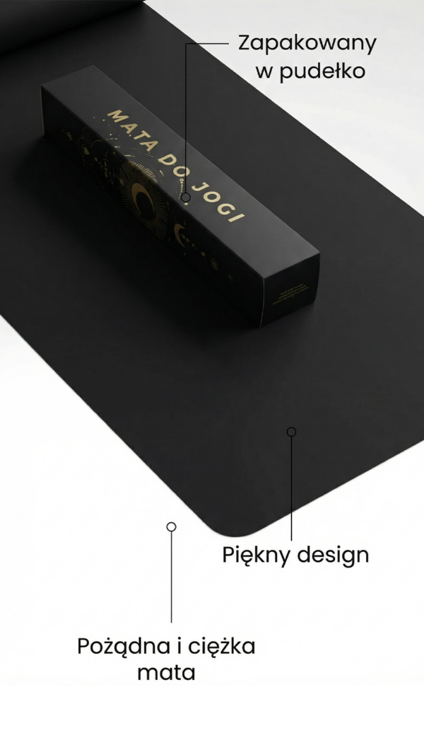 mata do jogi fit.me Balance Black czarna z opakowaniem